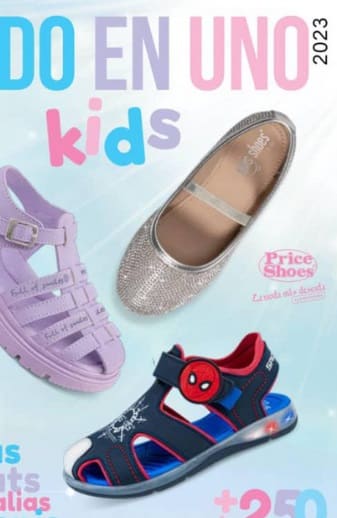 catalogo Price Shoes kids Todo en Uno 2023