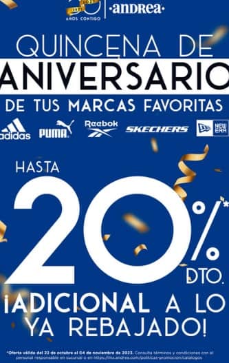 Promociones Andrea 2023 : Quincena de aniversario 20%